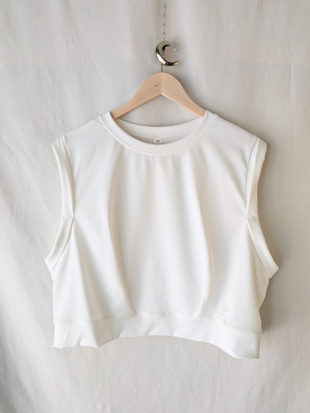 Sleeveless White Tank Top